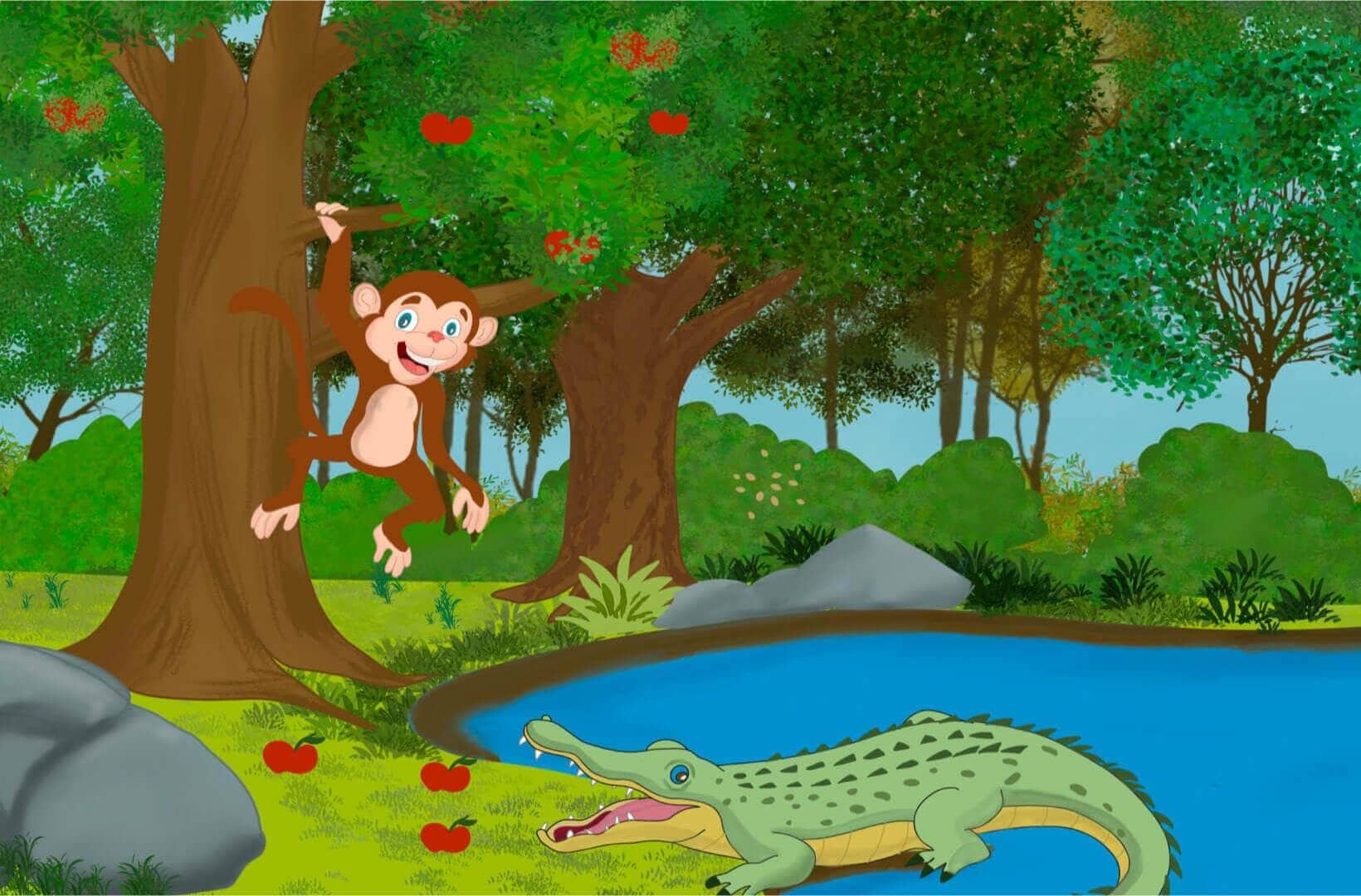 The Monkey and The Crocodile