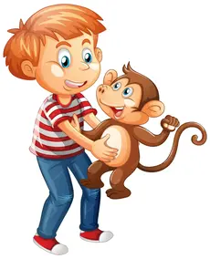 Boy Rescues Baby Monkey