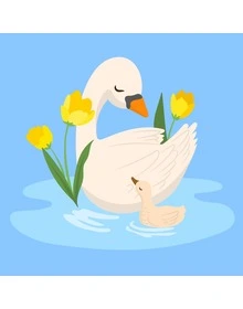 Duckling Learns Swimming